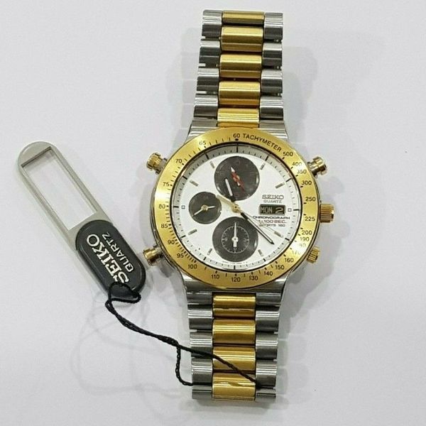 Seiko 7T59 - 6A00 1/100 Sec Sports 150 Quartz Chronograph-RARE  
