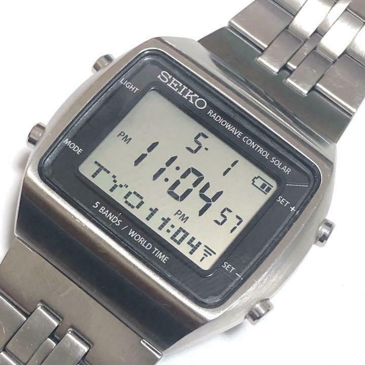 Seiko SPIRIT SBPG001 Radiowave Control Solar Men s Watch Digital w