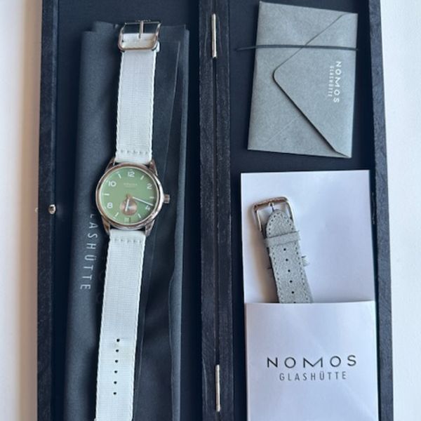 Nomos Club Date Hodinkee “Reseda” Green Limited Edition | WatchCharts