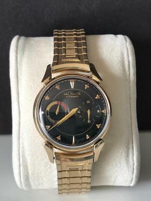 Vtg Jaeger LeCoultre Futurematic Automatic 497 Power Reserve Black