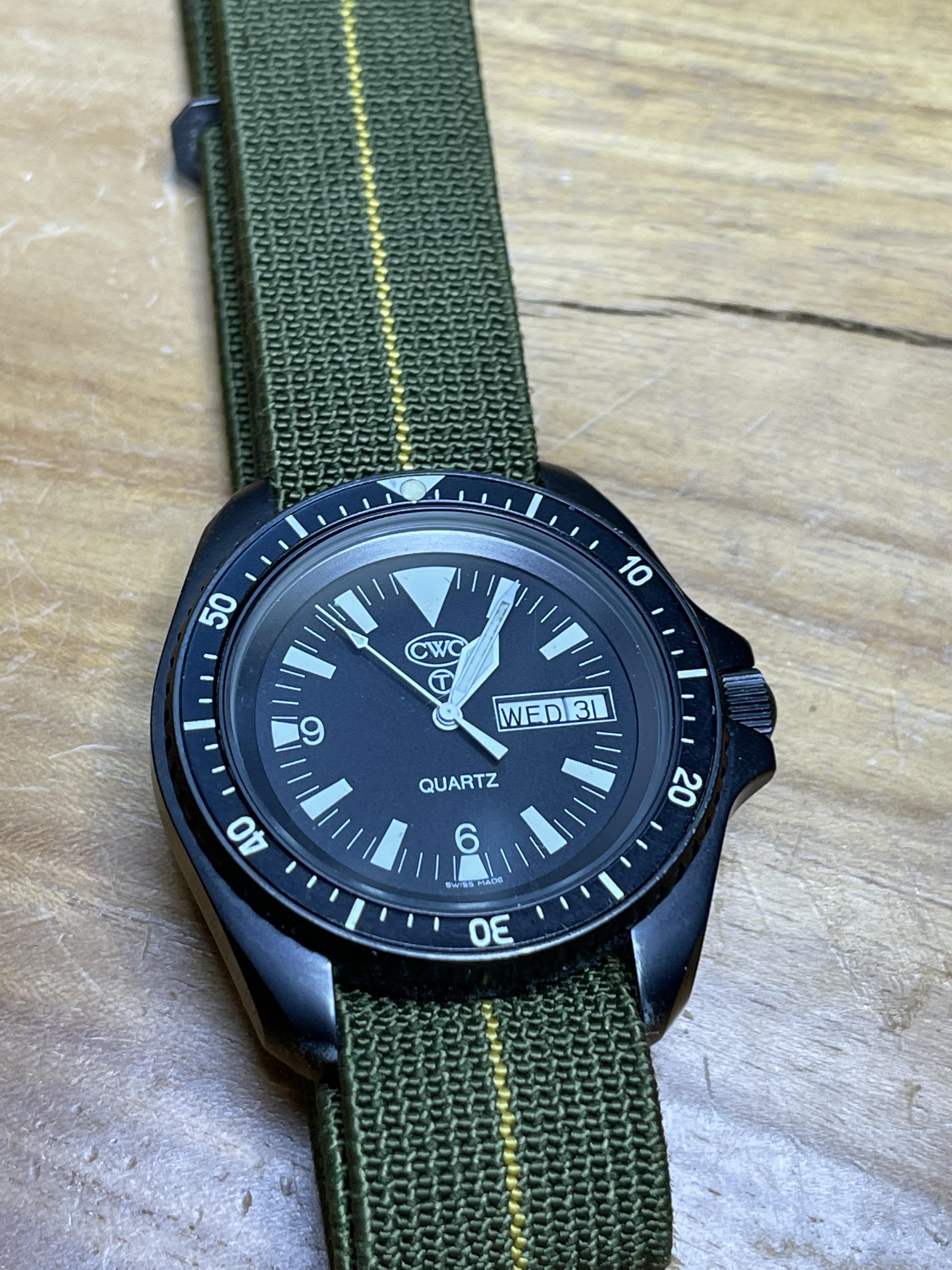 Super rare 1994 SBS issued CWC dive watch with stunning patina (and the  battery will be changed 😁) for sale. These very early military issued  Special... | By SweepingHand.co.ukFacebook