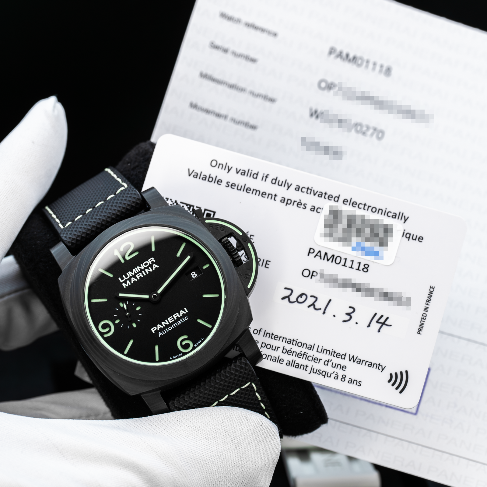 WTS Panerai Luminor Marina Carbotech 70th Anniversary PAM01118 1