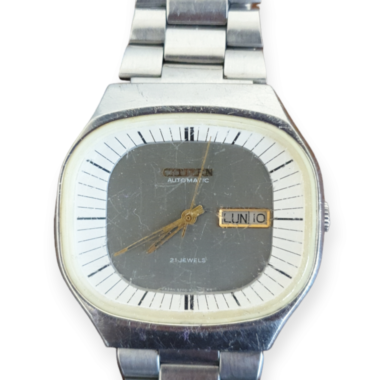 Vintage Citizen Automatic Mens Watch 21 Jewels 4-820533Y Made in