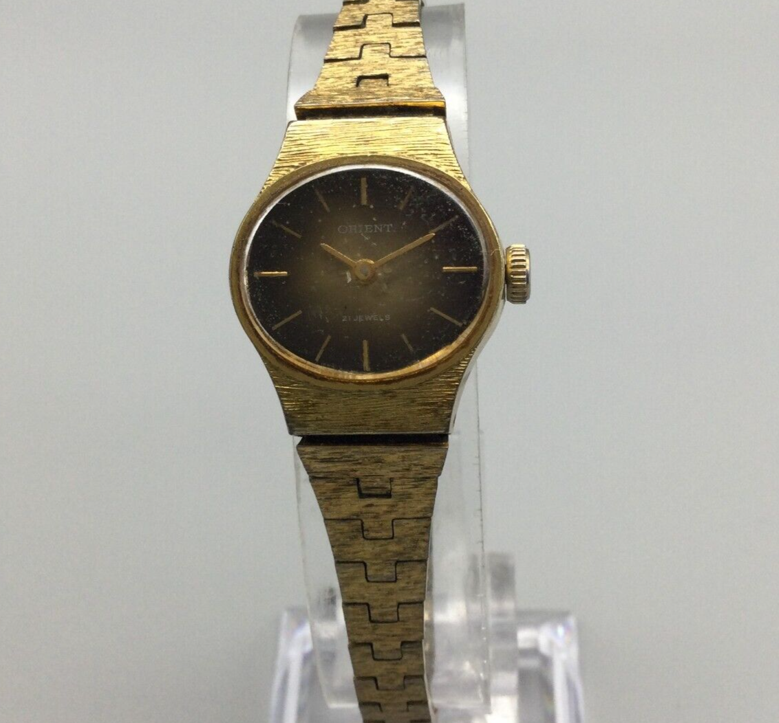 Vintage Orient Watch Women Gold Tone Oval BROKEN FOR PARTS  display picture 3