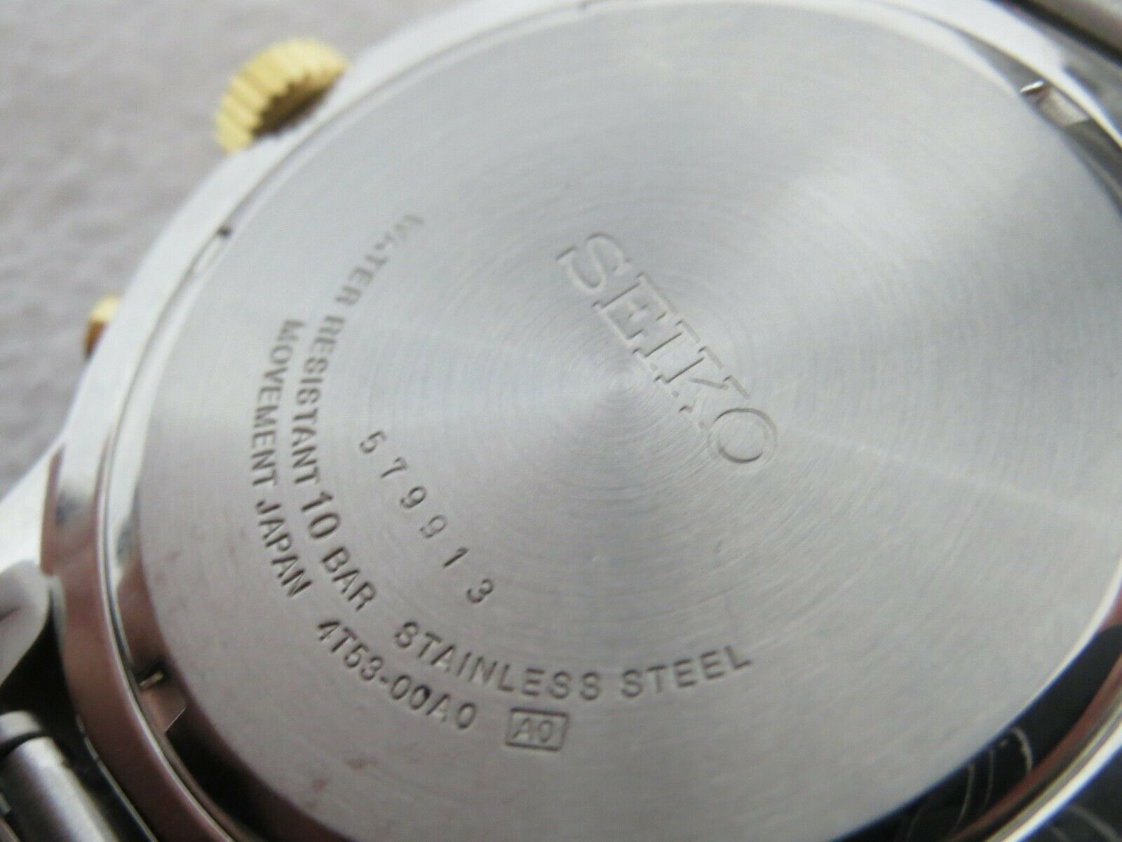 Men's Seiko 4T53-00A0 Stainless Steel quartz Wrist Watch | WatchCharts