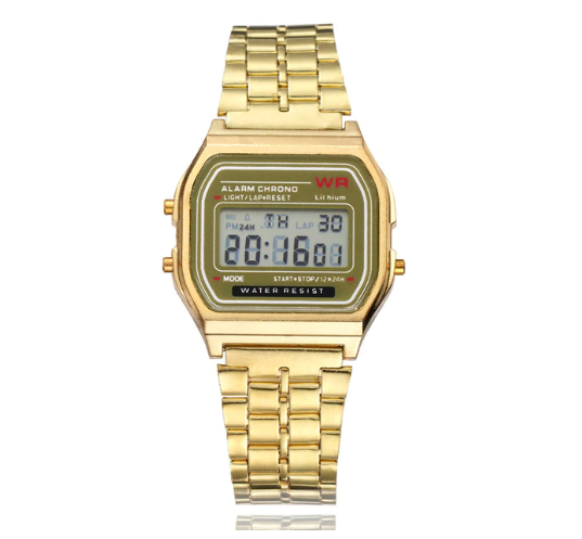 CASIO A158W 1 Unisex Classic Silver LED Digital F91W Sport Watch WR 30M Men Gold WatchCharts Marketplace