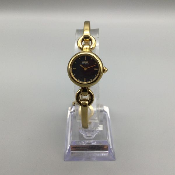 Citizen Eco-Drive Watch Women 20mm B023-S030803 Gold Tone Black Dial 8 ...