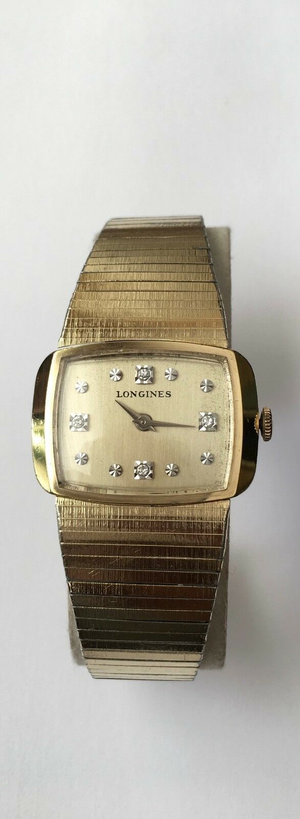 Vintage longines 14k 2025 gold watch with diamonds