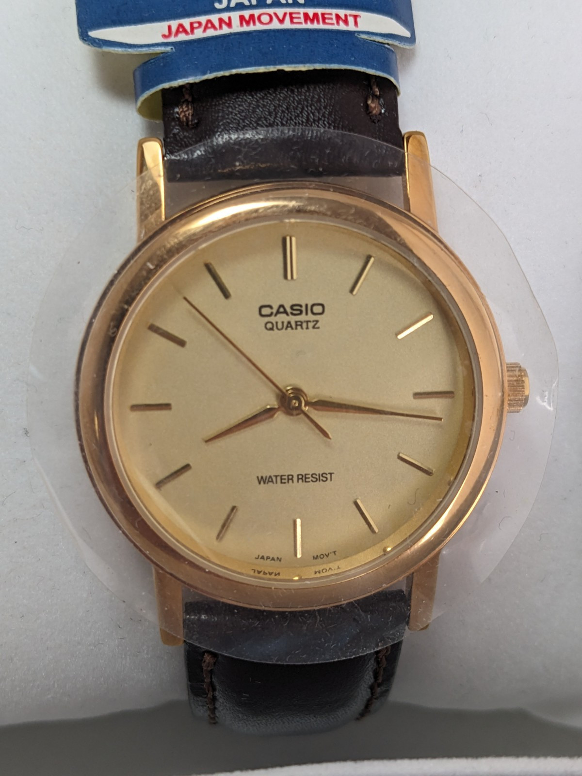 【新品未開封】CASIOモフリン(ゴールド) Casio 1330 MTP-1095 Analog Watch Gold Brown Leather Original New