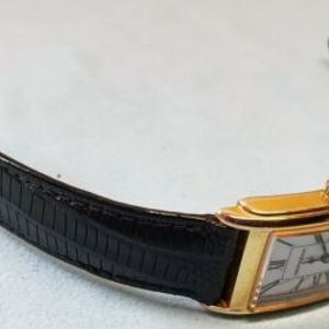 Men's Art Deco Hamilton 6268 Registered Edition Watch Black Lizard