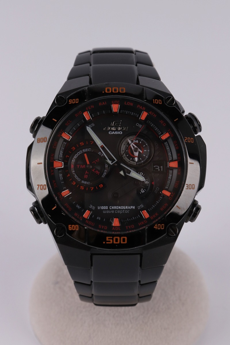 CASIO EDIFICE Edifice Solar Analog SS BLK EQW-M1100 5122 #C1510