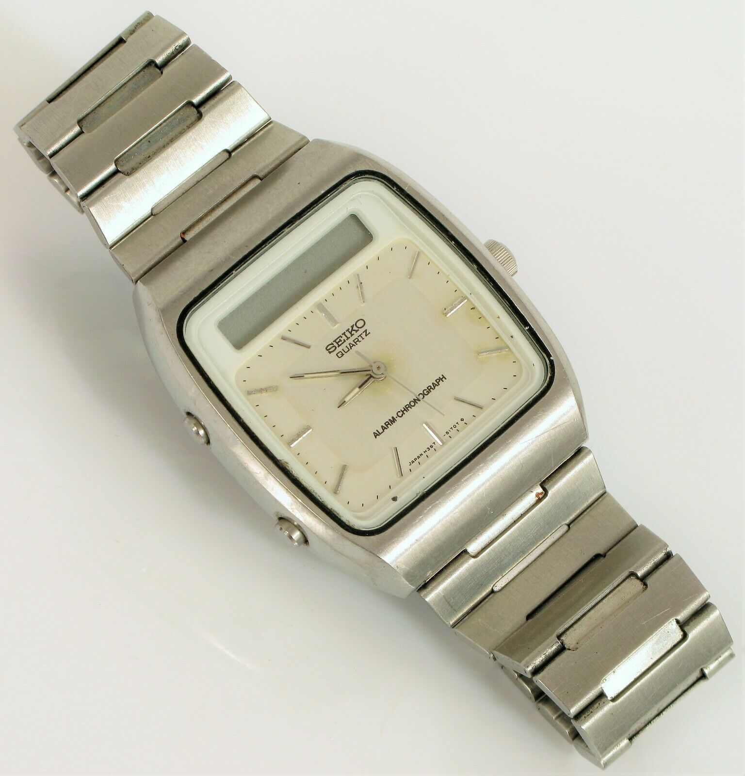 VINTAGE SEIKO JAPAN QUARTZ H357 5109 AO ALARM CHRONOGRAPH WRISTWATCH STAINLESS WatchCharts