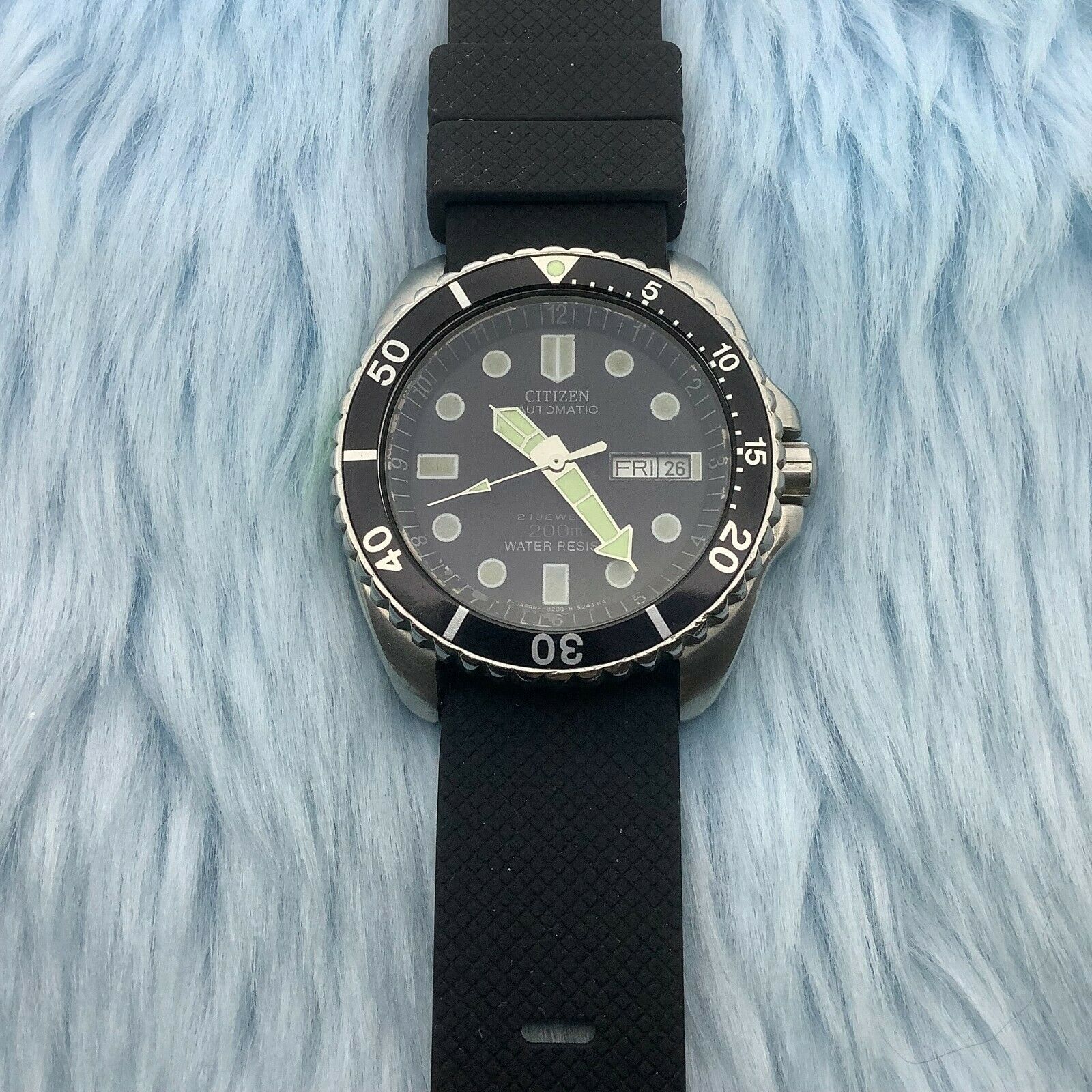 Citizen Diver's 4-824164 Y Japan Automatic Movement 21 Jewels for