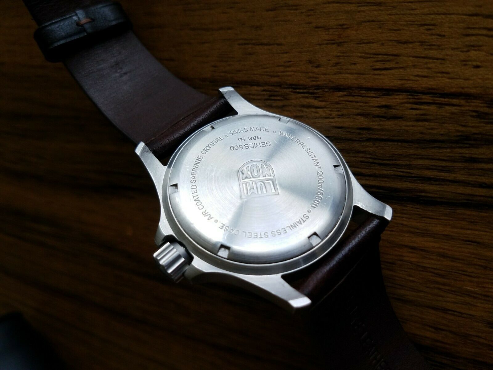 Vintage Luminox Series 800 MBM H3 Stainless Steel Watch 200m 