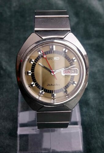 RARE VINTAGE 1970s GOLD/BLACK SEIKO ADVAN 7019 - 7150 STEEL