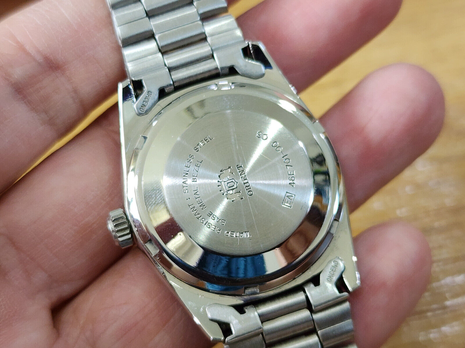 RARE Vintage Orient President Day/Date Auto Watch Rare Blue