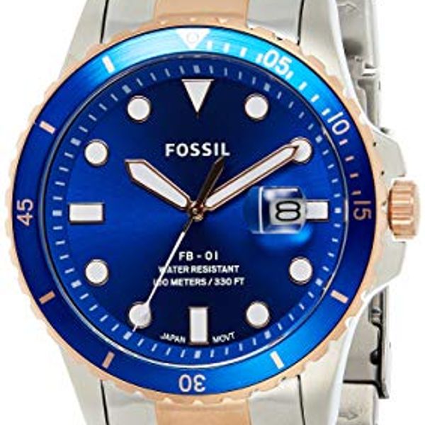 Watch Fossil Men's [Free Shipping] Fossil Fb-01 Blue Dial Stainless ...