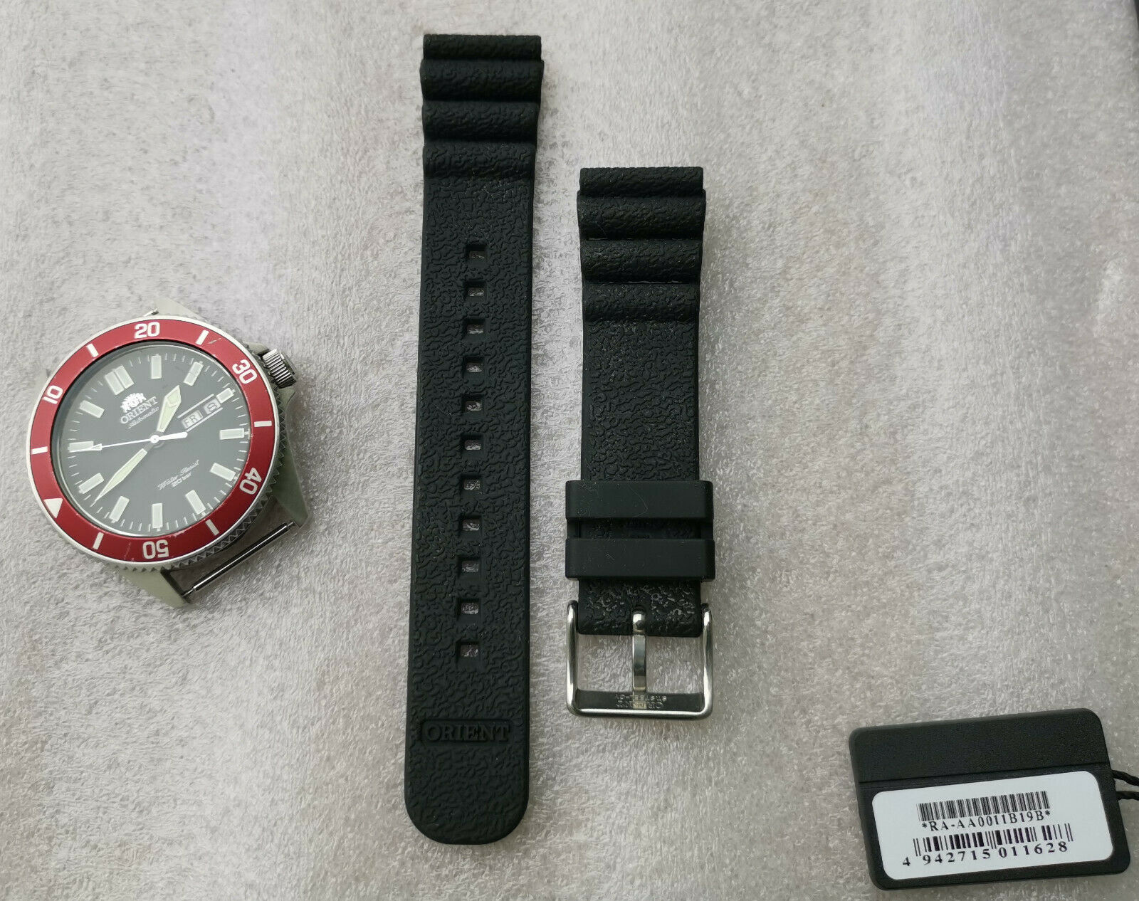 Orient Kano RA AA0011B19B Automatic Wrist Watch Red Bezel Black