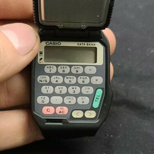 VINTAGE CASIO CALCULATOR WATCH FTP-30 (761) FLIP TOP DATA