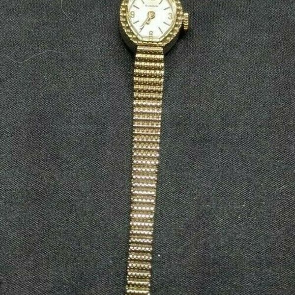 Bulova Ladies Wristwatch 10K Gold Plate Duchess 1/20 10K Gold Filled