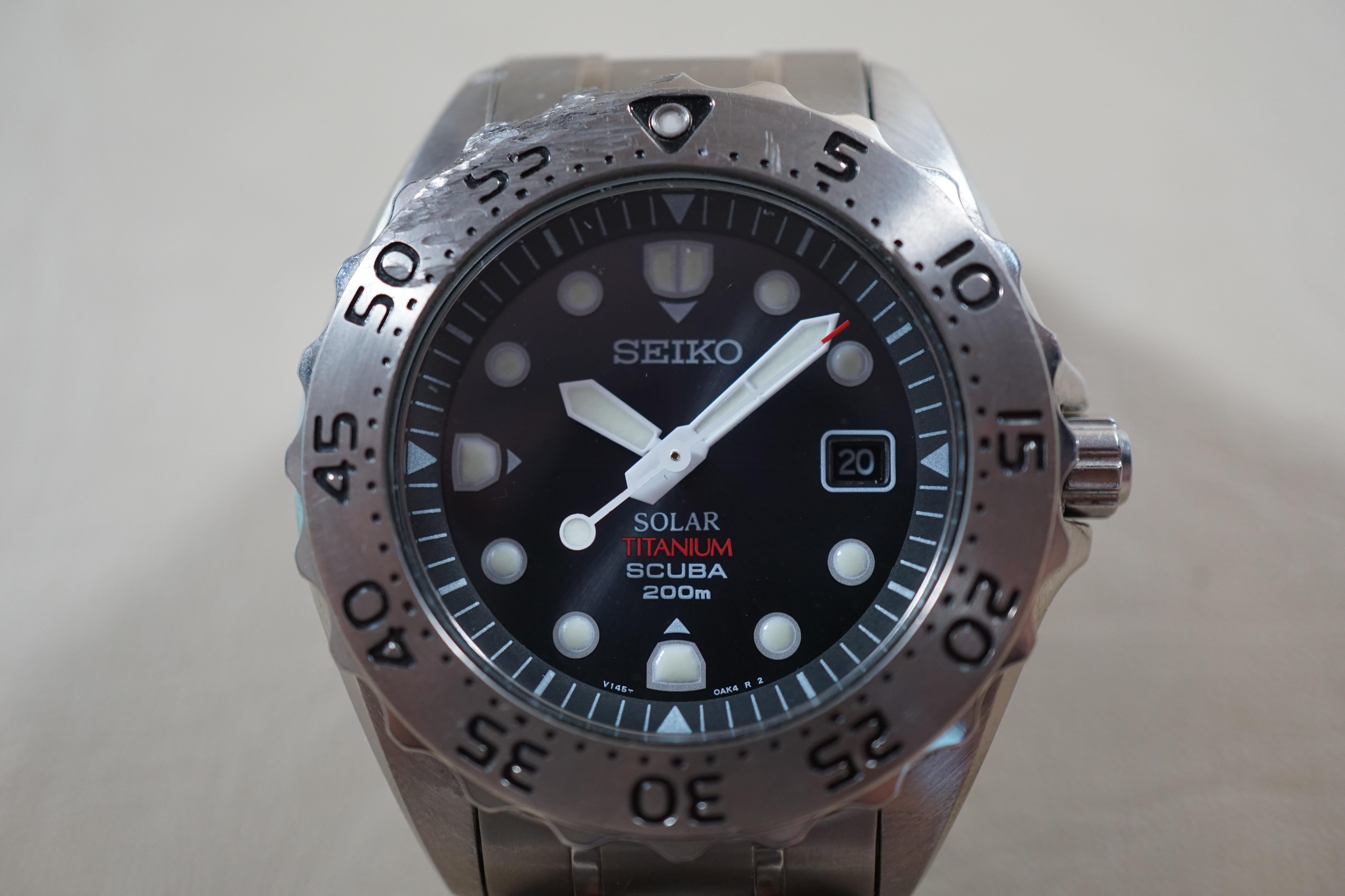 WTS Seiko Prospex SBCB007 V145 Solar Titanium Diver 200M 125