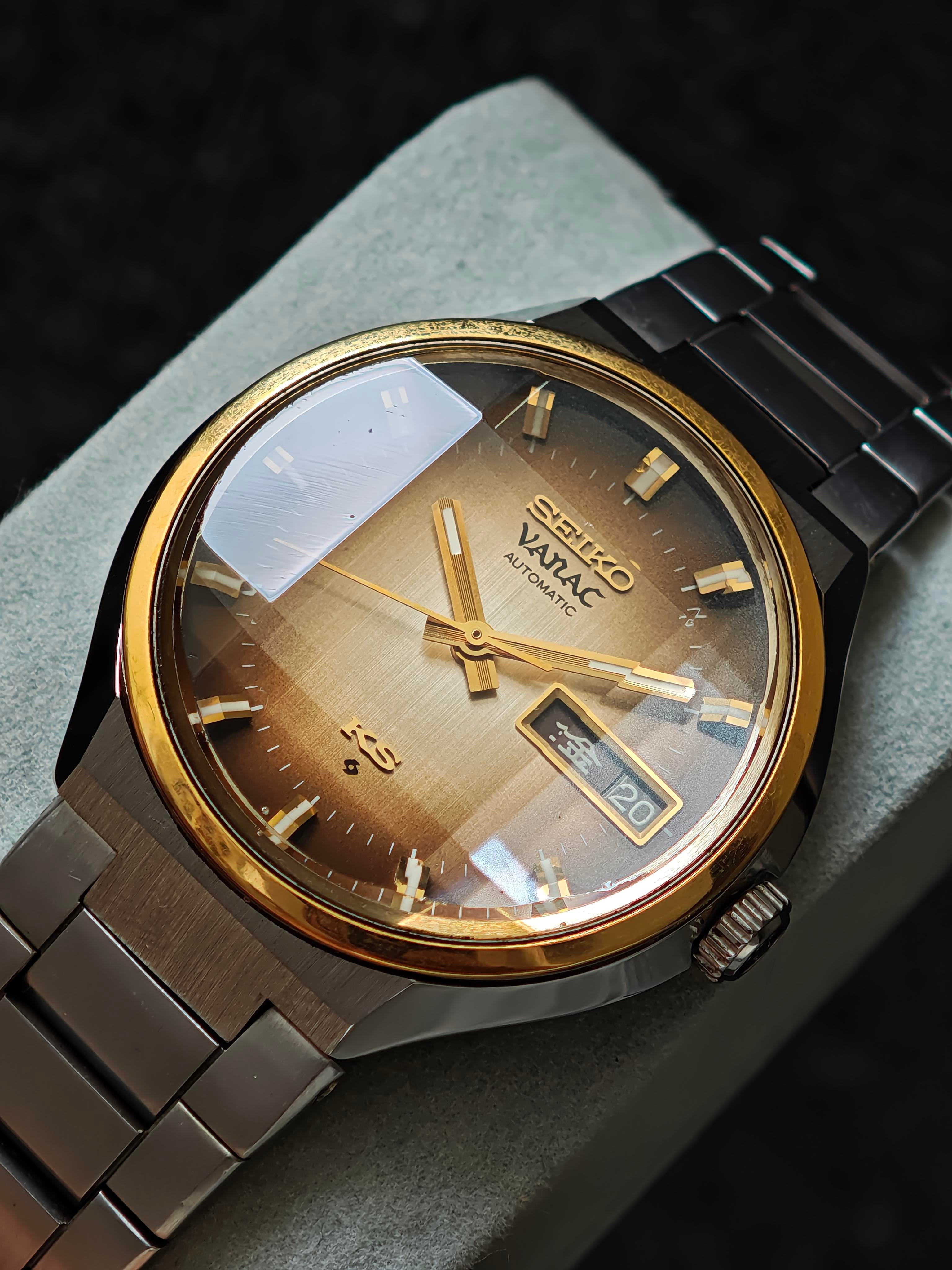 れ*い様 キングセイコー VANC 自動巻き 腕時計 ブラウン 5620-722 WTS] King Seiko Vanac 5626-7220 Brown Linen Dial | June 1976