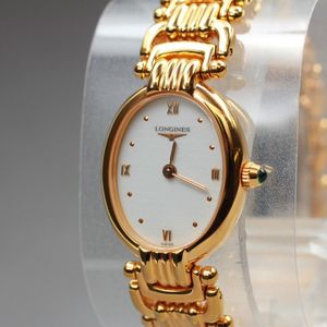 NEAR MINT】 Longines L6.202.2 Oval Gold Quartz Woman's Watch From