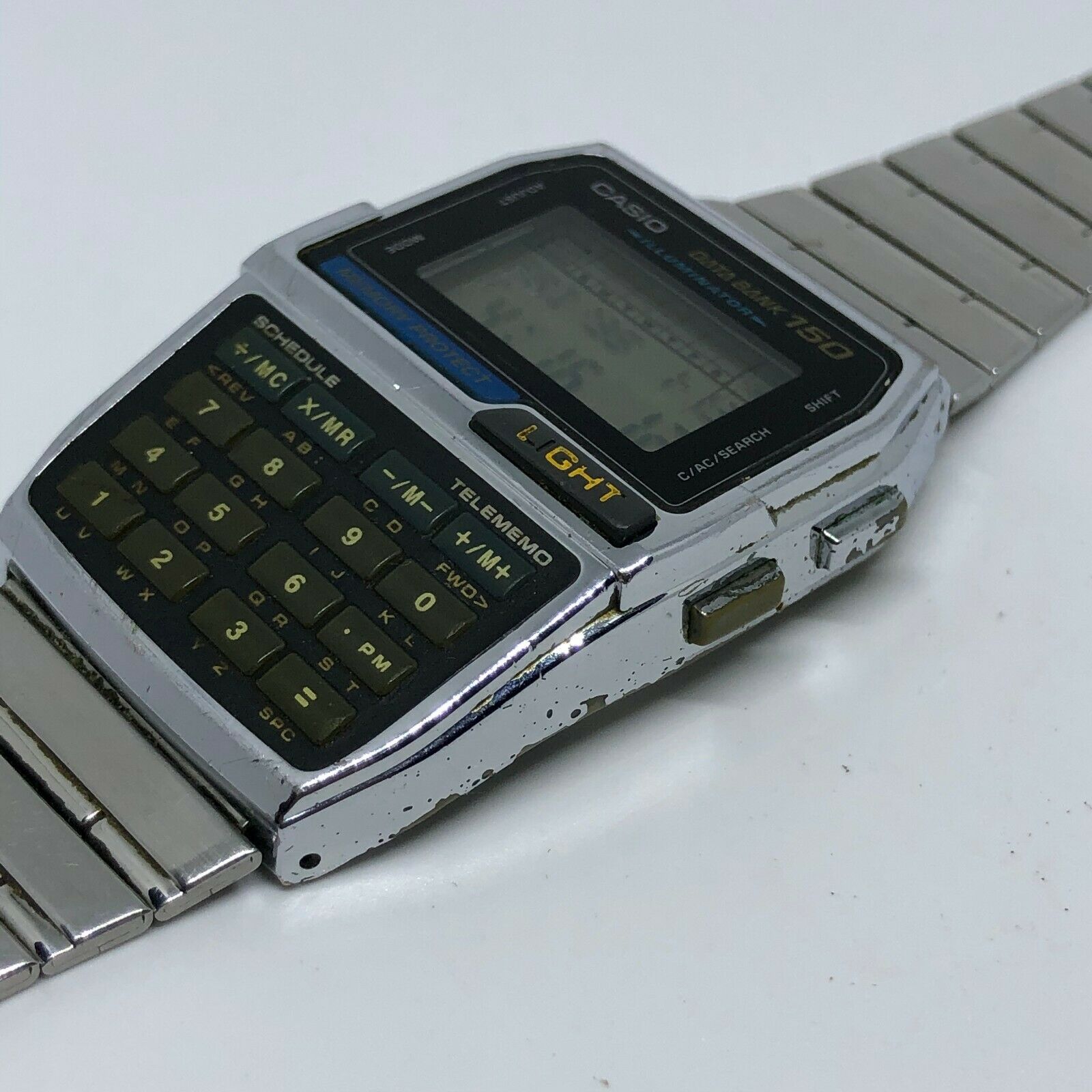 VINTAGE Casio DBC-1500 1477 Telememo Silver Databank - New Battery