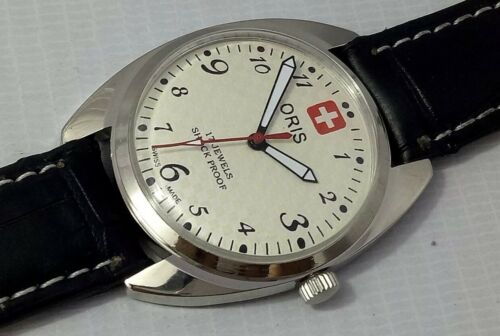 Vintage Oris Swiss Cross 17 Jewel Men s Watch Geometric Checker