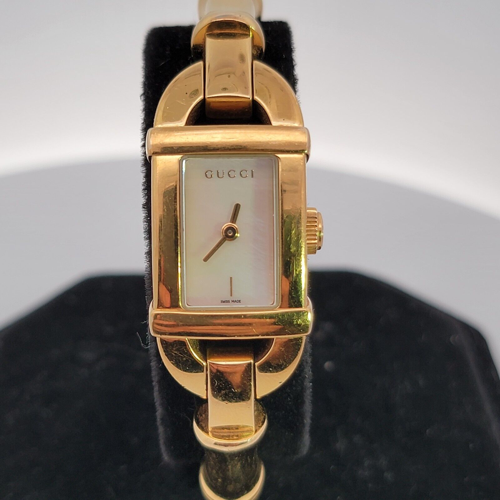 Gucci 6800L Bamboo Collection Lady's Gold Bangle Cuff Authentic
