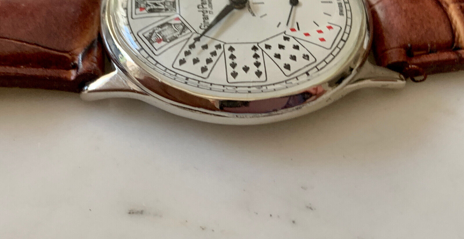 VINT Girard Perregaux Poker dial extremelly bigl swiss ca 58 NO