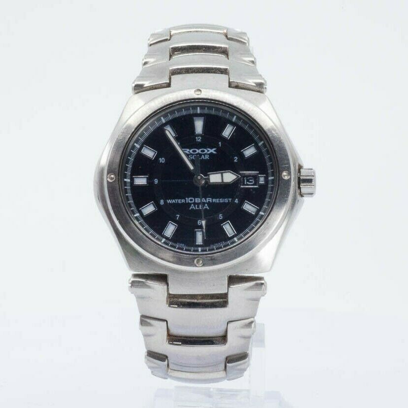 ALBA SEIKO ROOX SOLAR V145 0H20 STAINLESS STEEL WATCH JAPAN