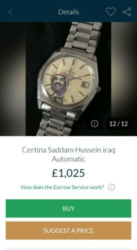 Certina saddam clearance hussein