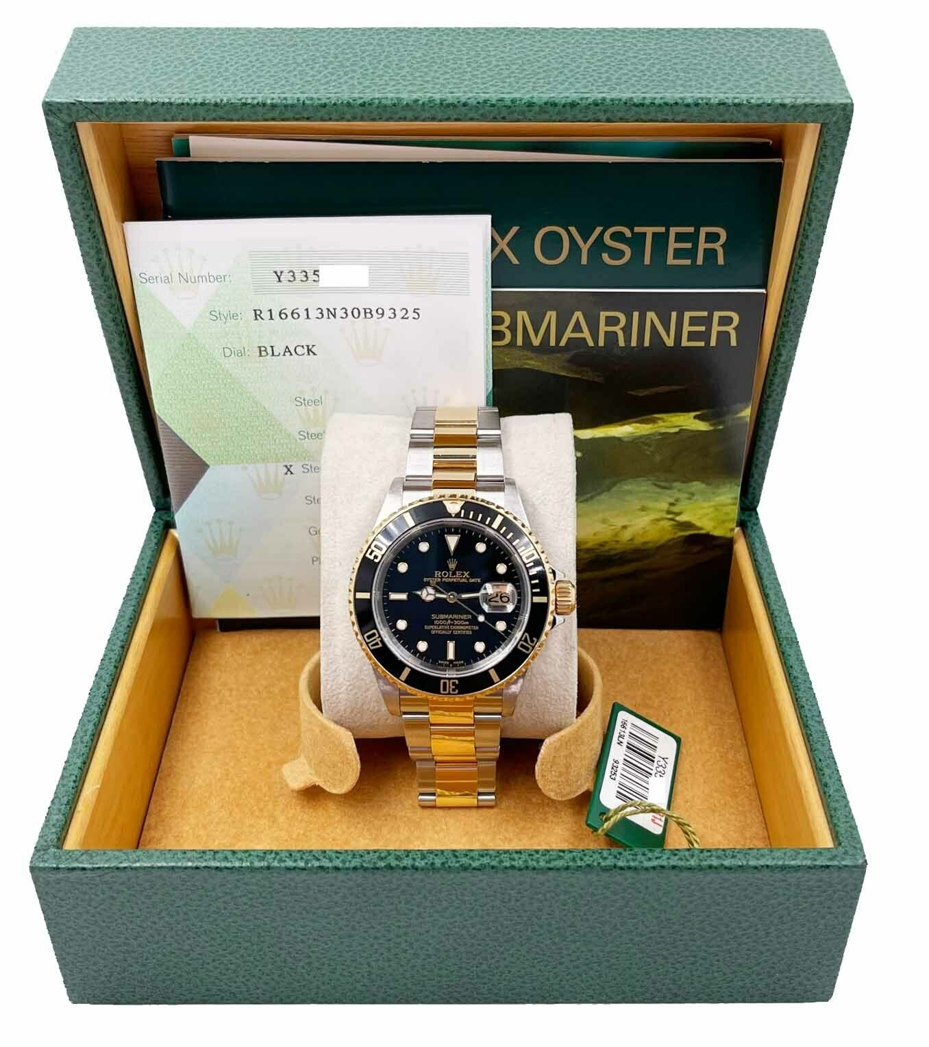 Pre-Owned Rolex Watches Rolex Submariner Watch 16613LN - Box & Pap