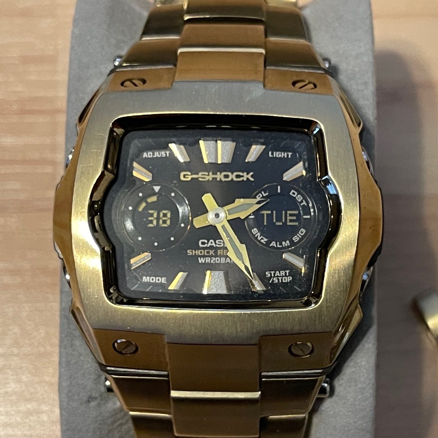 WTS] Casio G-Shock G-011BD-9A “The Cube” Gold & Black Steel