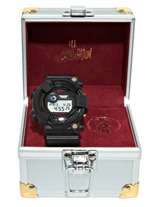 g shock frogman stussy x bape