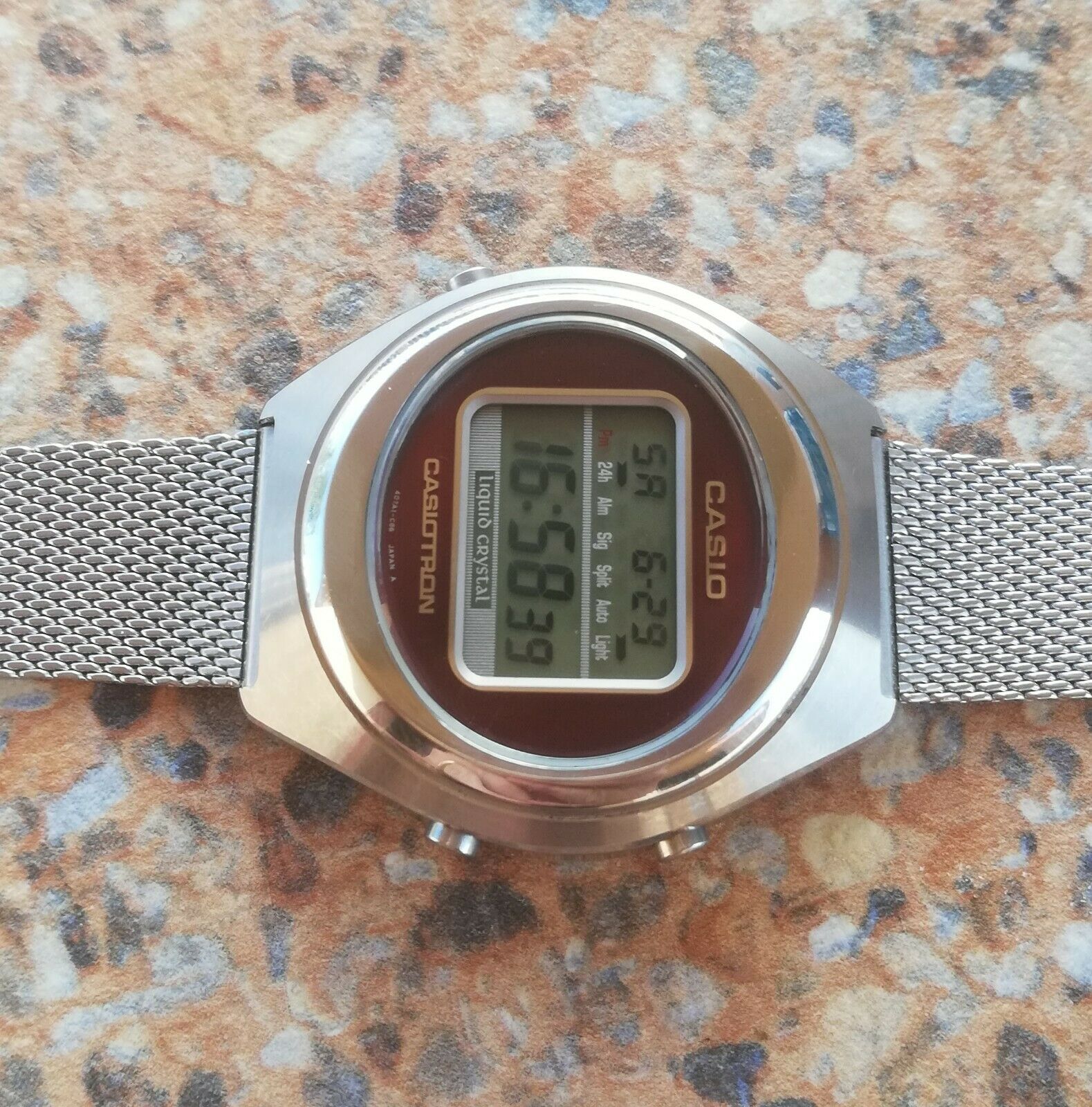 Retro Casio Casiotron Liquid Crystal LCD Digital TRN-03 Mod. 1670 