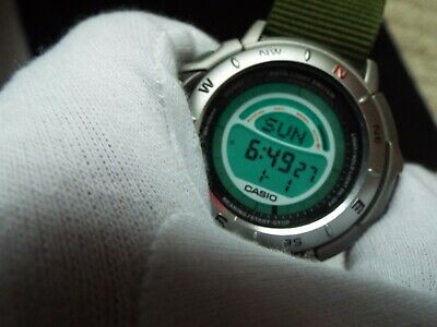 Vintage CASIO Digital Watch PRL-35 PRO TREK 1890 AUTO LIGHT COMPASS THERMO  | WatchCharts Marketplace