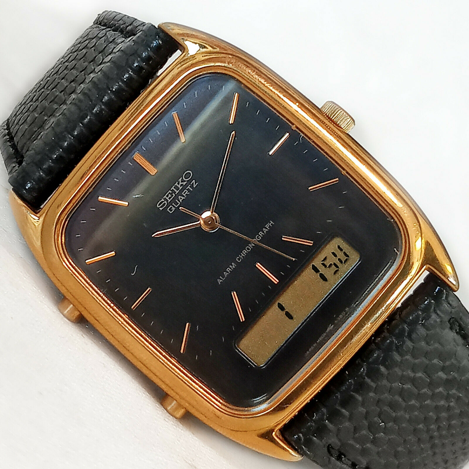 Vintage Seiko Alarm Chronograph Dress Watch H601-5430 Digital