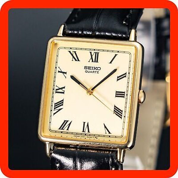 Vintage 1983 [N-MINT] SEIKO Chariot 7431-5180 New BAND Gold Tank