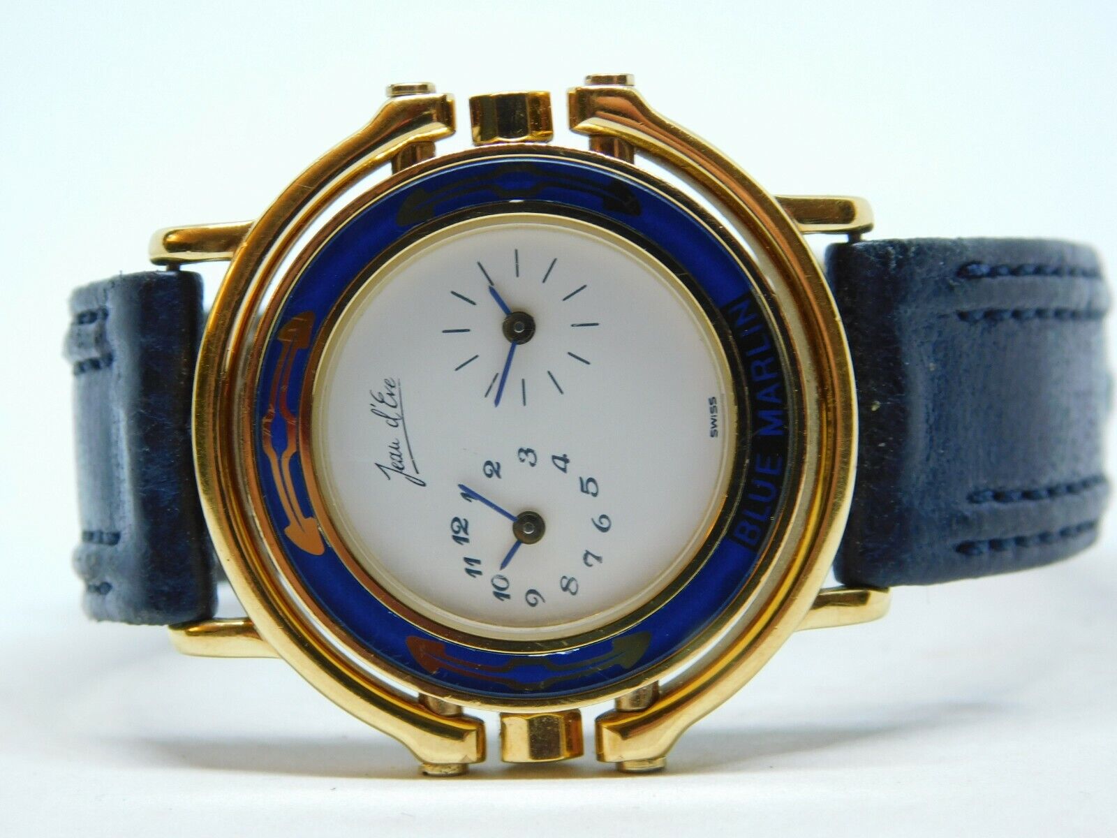 Jean d'Eve BLUE MARLIN Swiss Made Quartz Analog Women's Watch New