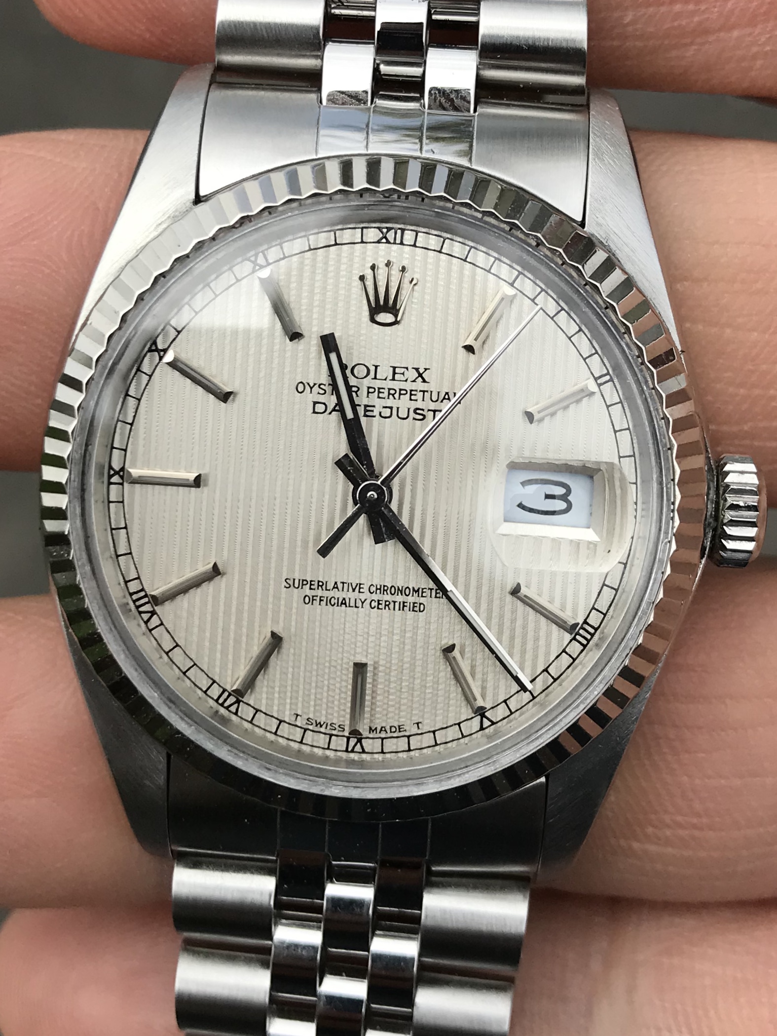 FS 1985 Rolex Datejust 16014 Tapestry dial just serviced SALE