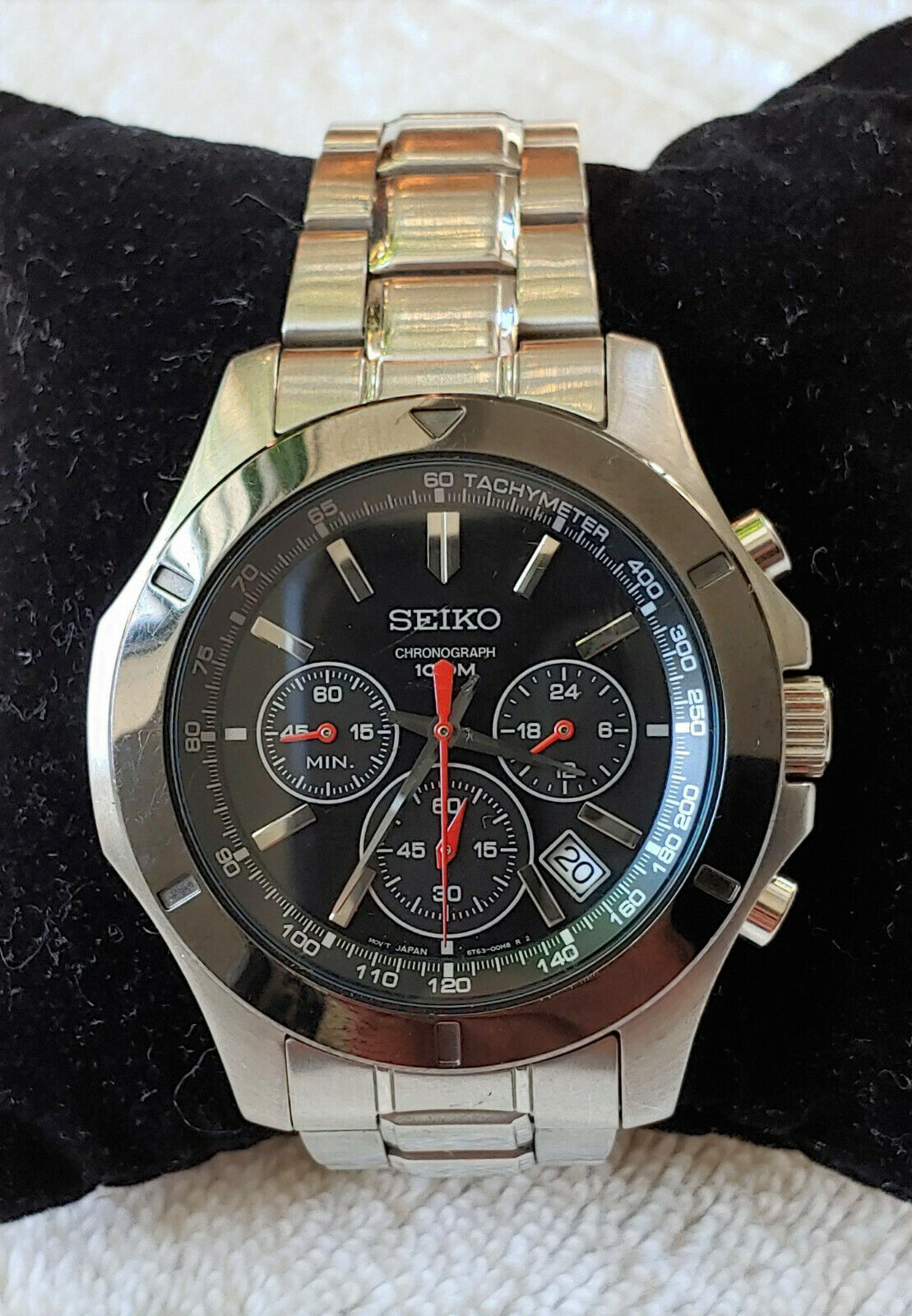 Seiko chronograph 6T63 00G0 Multi function 100m Japan Made