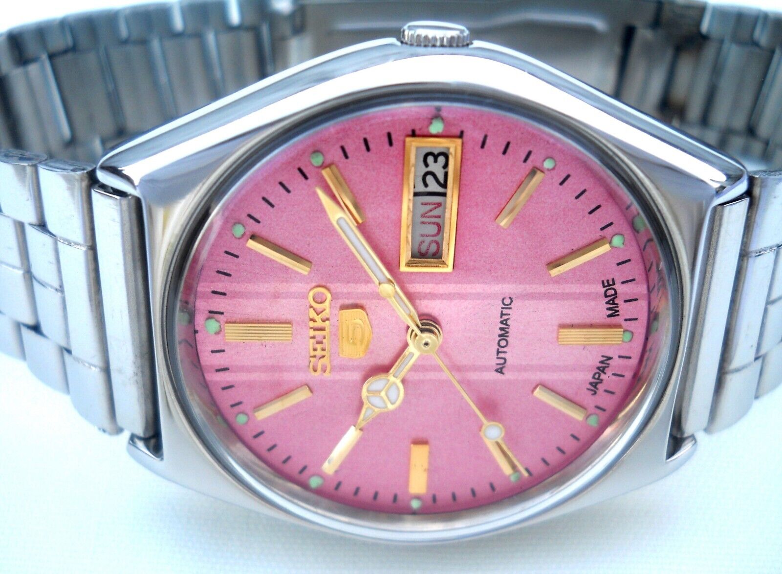 SEIKO 赤とピンクの掛時計 70s レトロポップ 1970's 