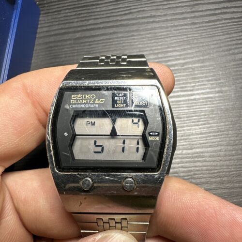 Vintage Seiko Quartz LC Chronograph Digi Japan Movt 0634-5001