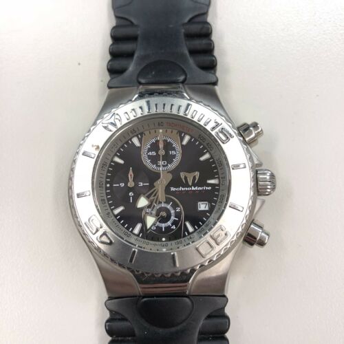 時計 TECHNOMARINE SPORT chronograph TMY02 MENS TECHNOMARINE SPORT TMY02 CHRONOGRAPH BLACK SILICONE