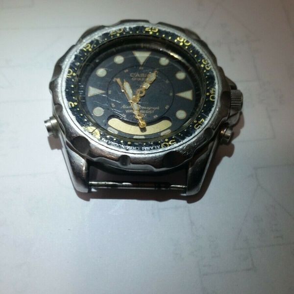 Vintage CASIO AD520 "SMILEY" Dive watch PARTS OR REPAIR ONLY