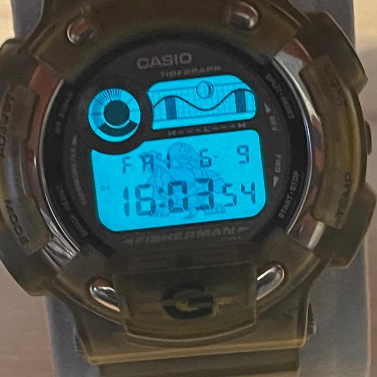 MINT RARE 1998 Casio G-Shock FISHERMAN MEN IN SMOKE DW8600MS8T Watch