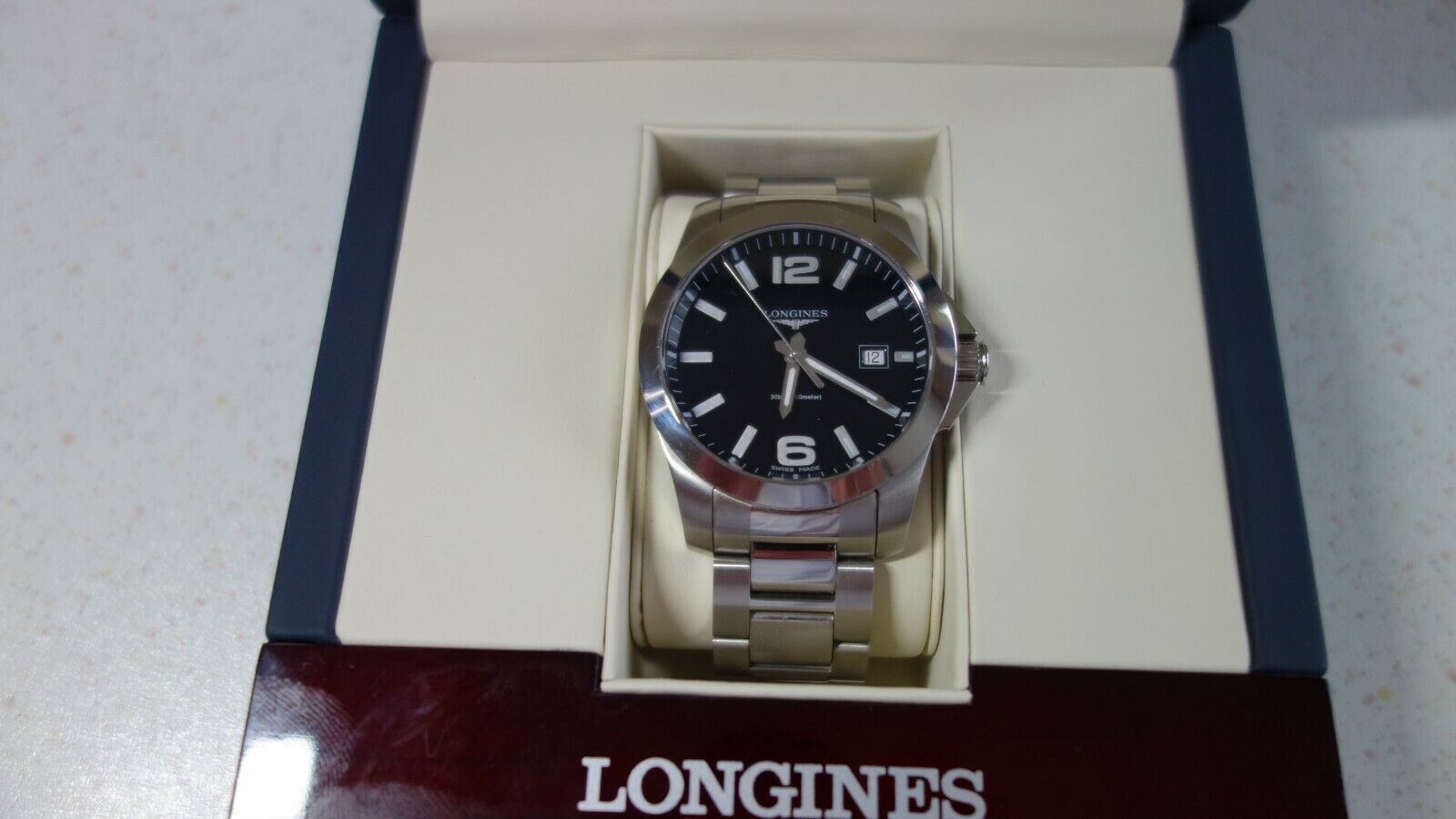 LONGINES CONQUEST L3.659.4.58.6 QUARTZ MOVEMENT DIVER S WATCH