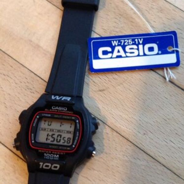 Casio W 725 Chronograph Vintage Retro Digital Watch New Old Stock WatchCharts Marketplace